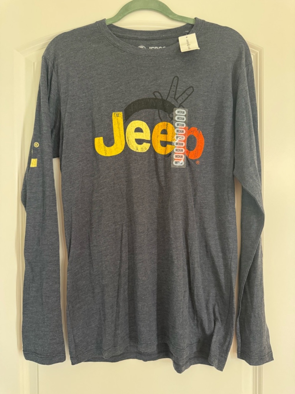 Jeep Long Sleeve Logo Tee - Charcoal